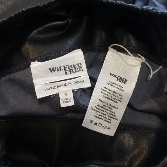 WILFRED FREE Vegan Leather Skinny Pants | Black | Size Small - Picture 4 of 8